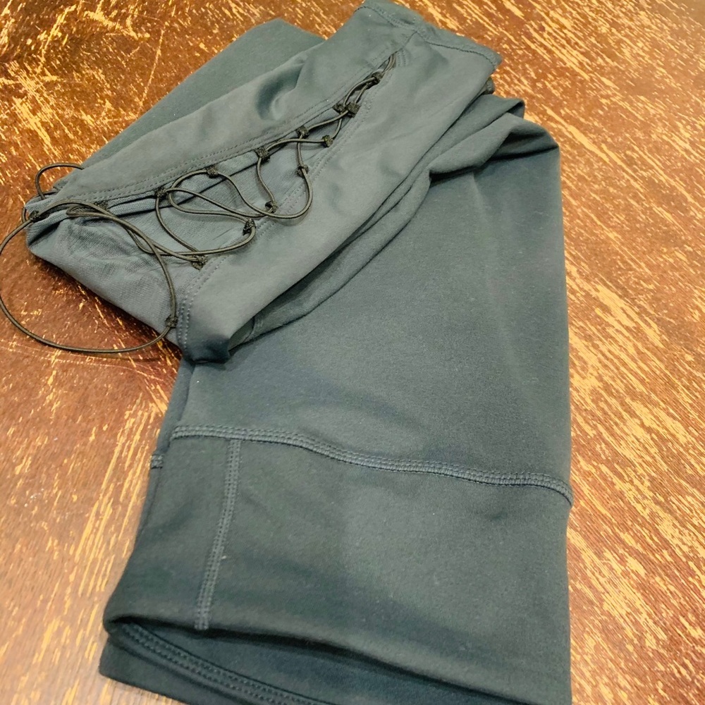 Green workout tights